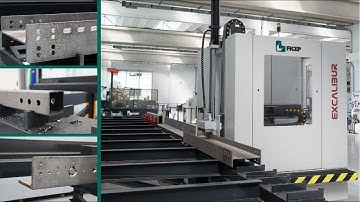 CNC Drilling Machine with Single Spindle features automatic beam layout and drilling - Excalibur