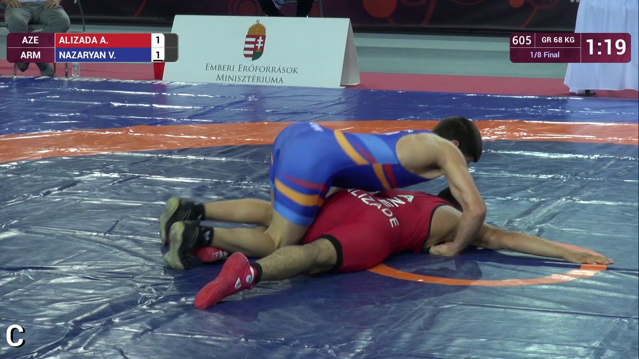 1/8 GR - 68 kg: A. ALIZADA (AZE) v. V. NAZARYAN (ARM)