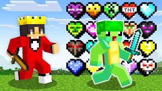 CUSTOM HEARTS Speedrunner VS Hunter in Minecraft!