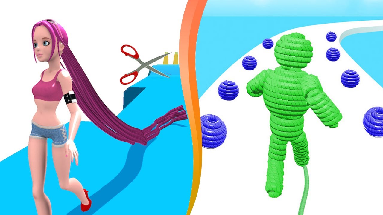 Hair Rush Vs Rope Man in Max Level Gameplay Walkthrough iOS,Android New Update All Trailer IX9WL7S