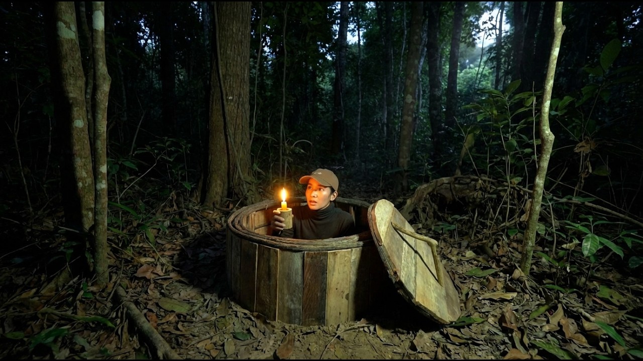 I Built an INVISIBLE Underground Secret Base in the Wild