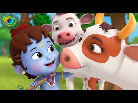 छोटी छोटी गैया Choti Choti Gaiya Chote Chote Gwal | Kids Songs In Hindi | Krishna Song | Nanha Udaan