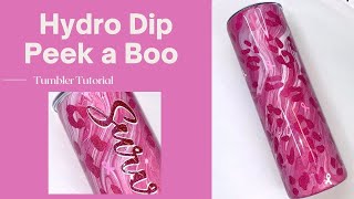 Peek a boo Hydro Dip Leopard Print Tumbler Tutorial