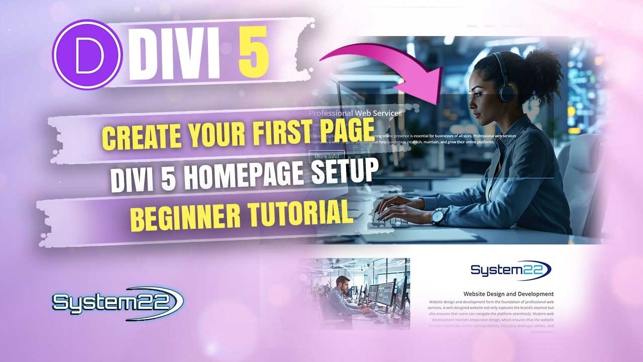 Divi 5 Beginner Tutorial – Create Your First Page & Set It As Homepage ...
