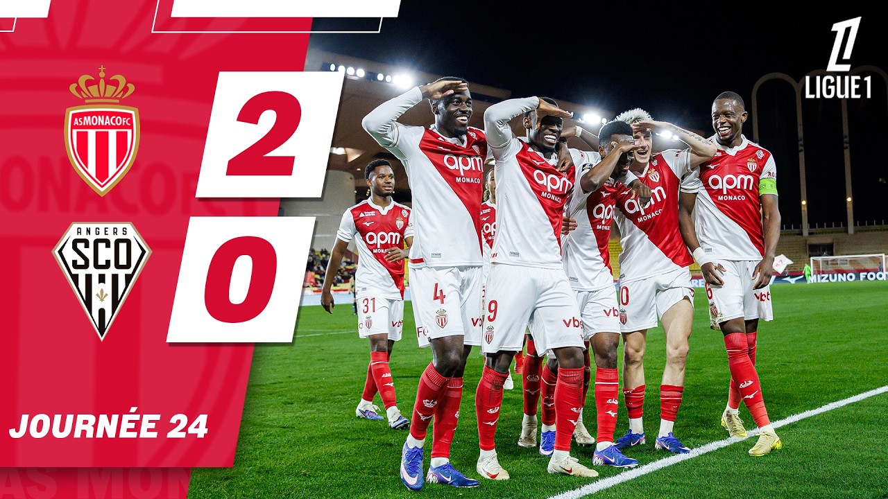 Résumé - AS Monaco 2-0 Angers - 24e journée Ligue 1
