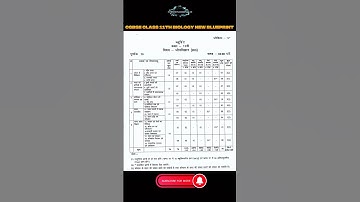 Cgbse Class 11th Biology New Blueprint || Cg Board New Blueprint || #cgbse #education #shorts #cg