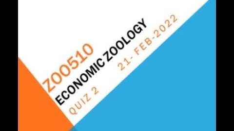 ZOO510 Economic Zoology Quiz No 2