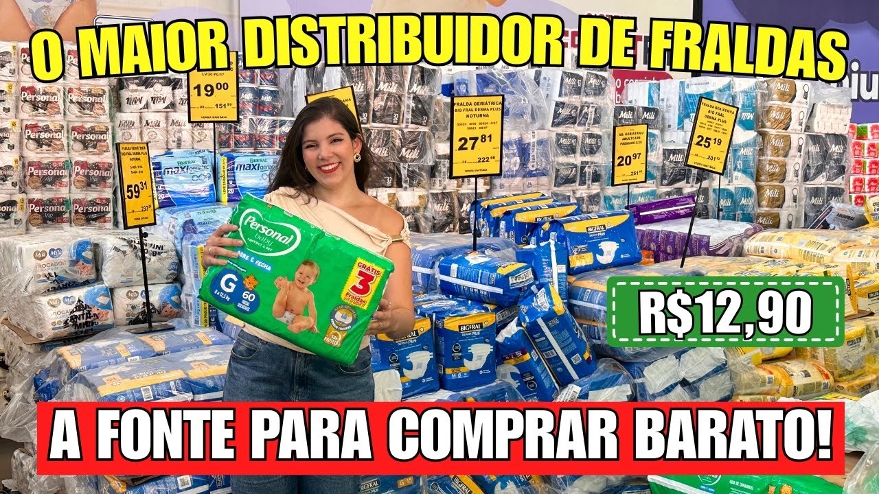 O MAIOR DISTRIBUIDOR DE FRALDAS DO BRÁS - OS MELHORES PREÇOS PARA REVENDA!