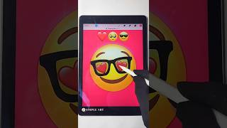 ❤️🥺😎 smile emoji #procreate #digitalart #emojichallenge #shorts