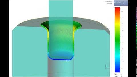 Qform Multi stage deep drawing simulation