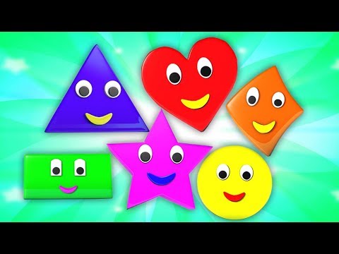 Formen lernen für Kinder | Bildung für Kinder | geometrische formen zeichnen | Shapes Song in German