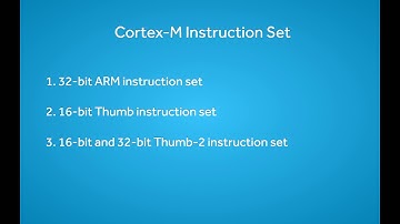 ARM Cortex-M Instruction Set (introduction)