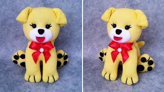 It Was So Cute/❤How To Make A Toy Dog From Socks/Easy And Practical Method