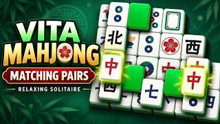 Relaxing Vita Mahjong Solitaire - Matching Pairs Gameplay Session screenshot 2