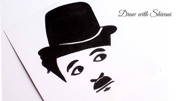 How to draw Charlie Chaplin Face