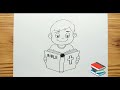 How to draw boy reading a bible