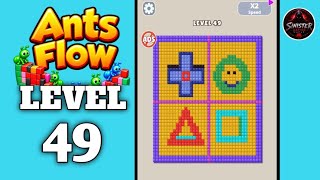 Ants Flow: Pixel Color Puzzle Level 49 Walkthrough Solution 
