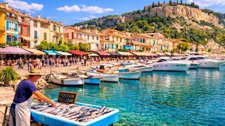 Cassis France Walking Tour 4K — Scenic Harbor & Old Town Relaxing Walk