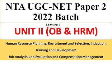 Management Paper 2  - Human Resource Management - Lecture Series - UGC NTA NET - Dr Triptii