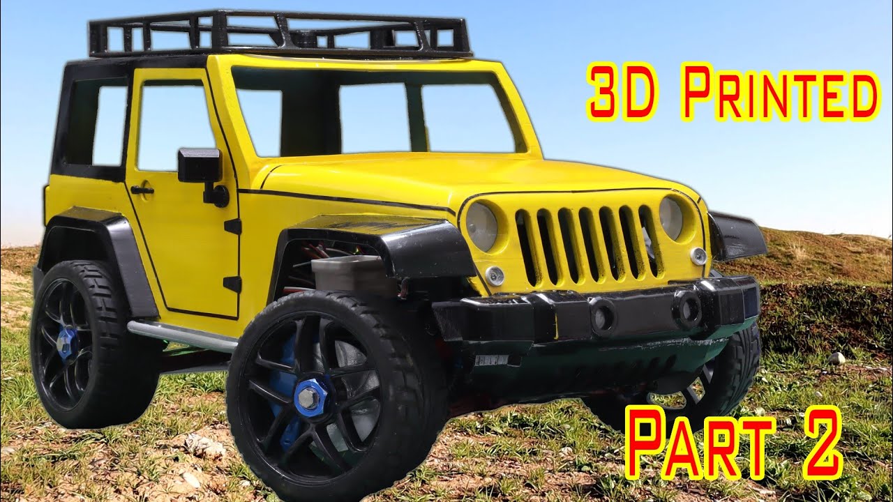 3D Printing 1:10 scale Jeep Wrangler PART 2/ working on details \HOBBY  WHEELS - YouTube