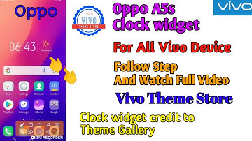 Oppo A5s Real Clock Widget For All Vivo Device | Vivo | Vivo Theme Store |