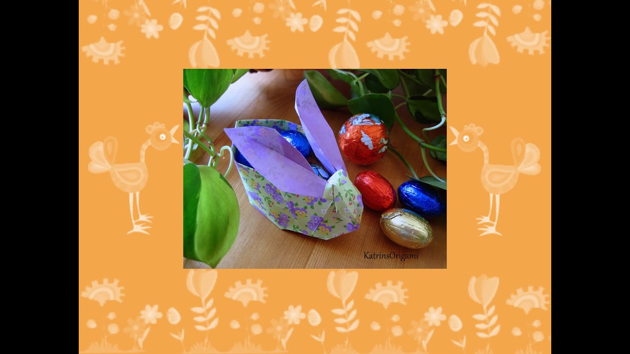 Origami Easter Bunny Basket YouTube