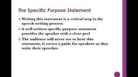 thesis and purpose statement