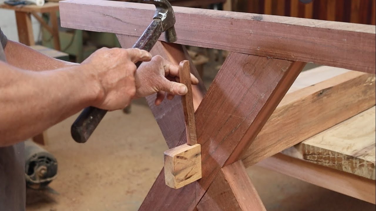 COMO FAZER PÉS EM X PARA MESA RÚSTICA - Passo a passo