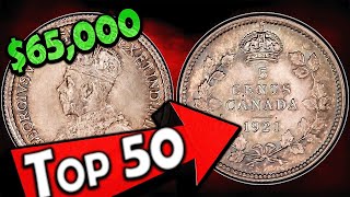 TOP 50 MOST VALUABLE CANADIAN COINS WORTH MONEY!!