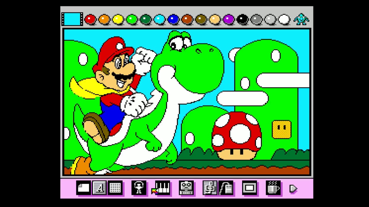 Let's Play Mario Paint (No Mic) YouTube