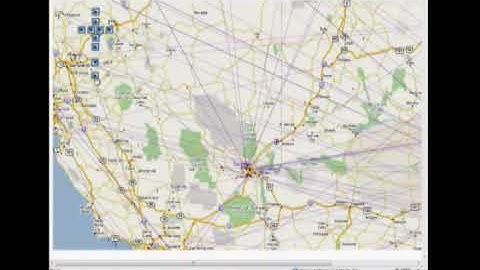 GoogleNodeVectorMapping - Flash animation with google maps, node, and vectors (connected nodes)