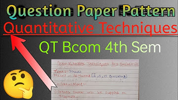 4th Sem Quantitative Techniques for Business Bcom 13 November 2022