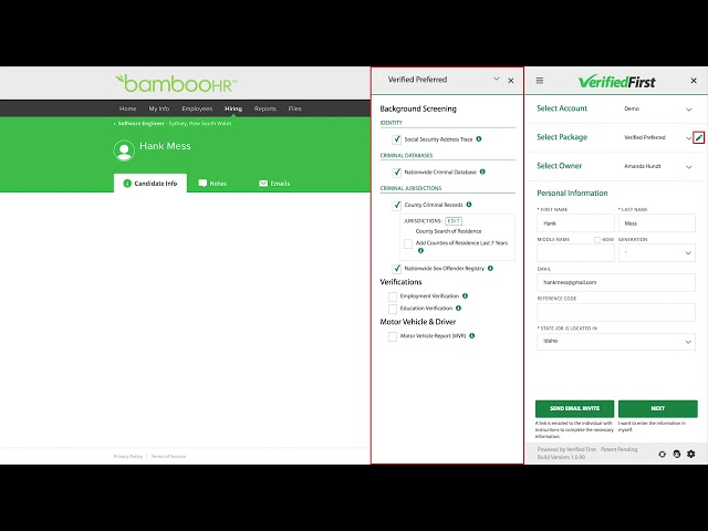 Verified First Integration Demo BambooHR