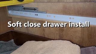Soft close drawer bottom mount drawer slide install