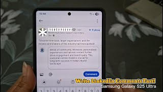 Come usare Composer per commenti professionali su LinkedIn su Samsung Galaxy S25 Ultra screenshot 5