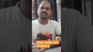 Difference between final , finally and finalize () #software #softwaredevelopment #testing