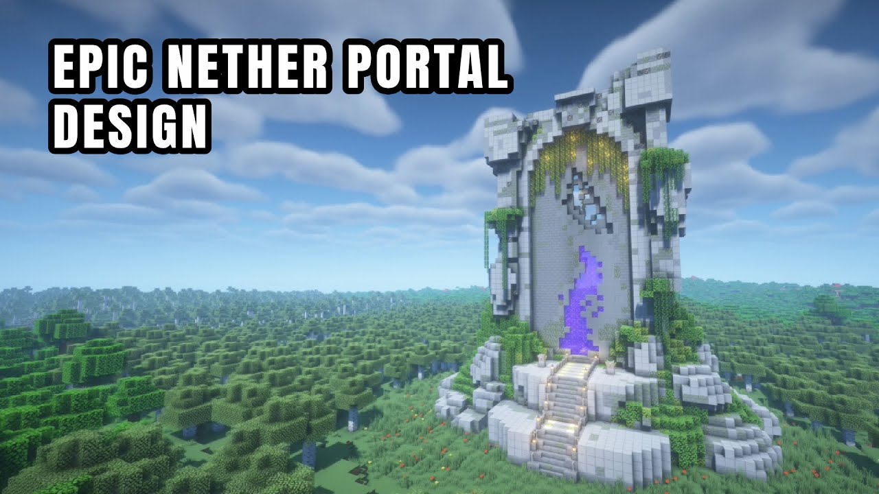 Simple Nether Portal Design in Minecraft! - YouTube