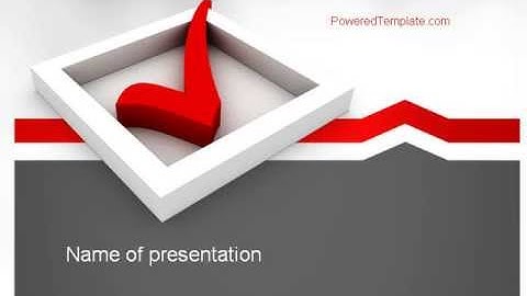 Red Check Mark PowerPoint Template