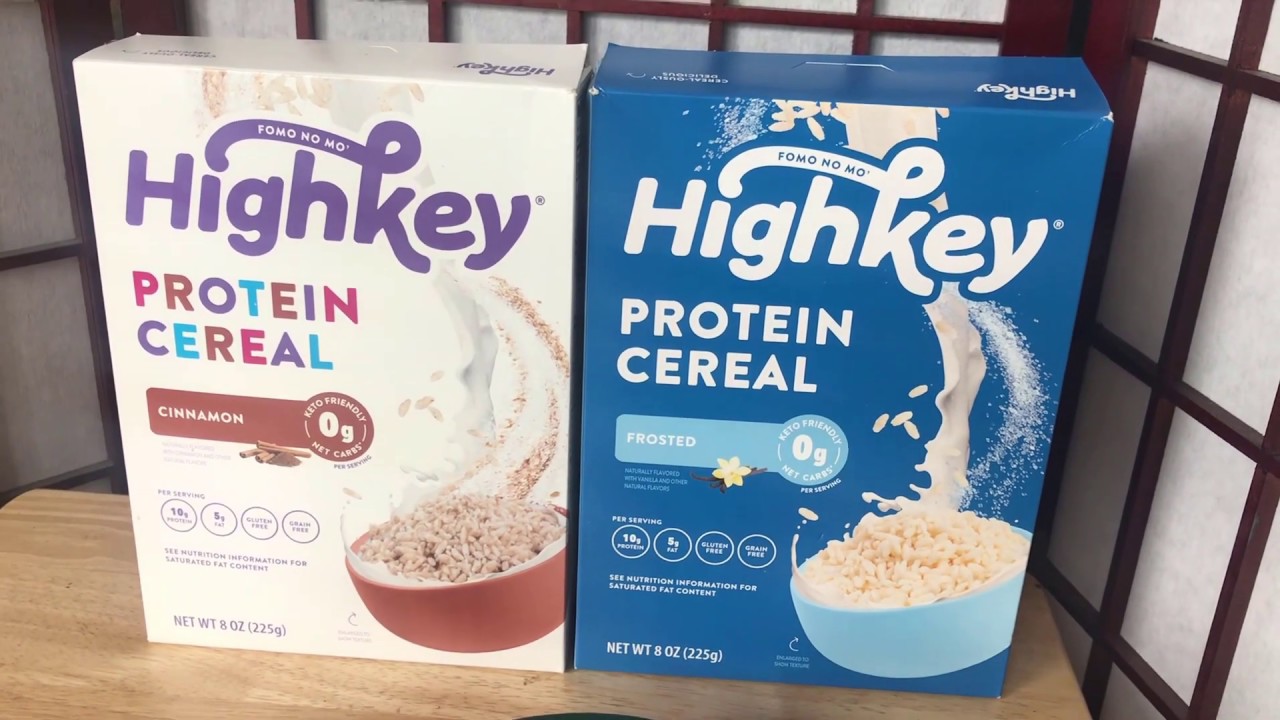 Highkey Cinnamon & Frosted High Protein Cereal Review! YouTube