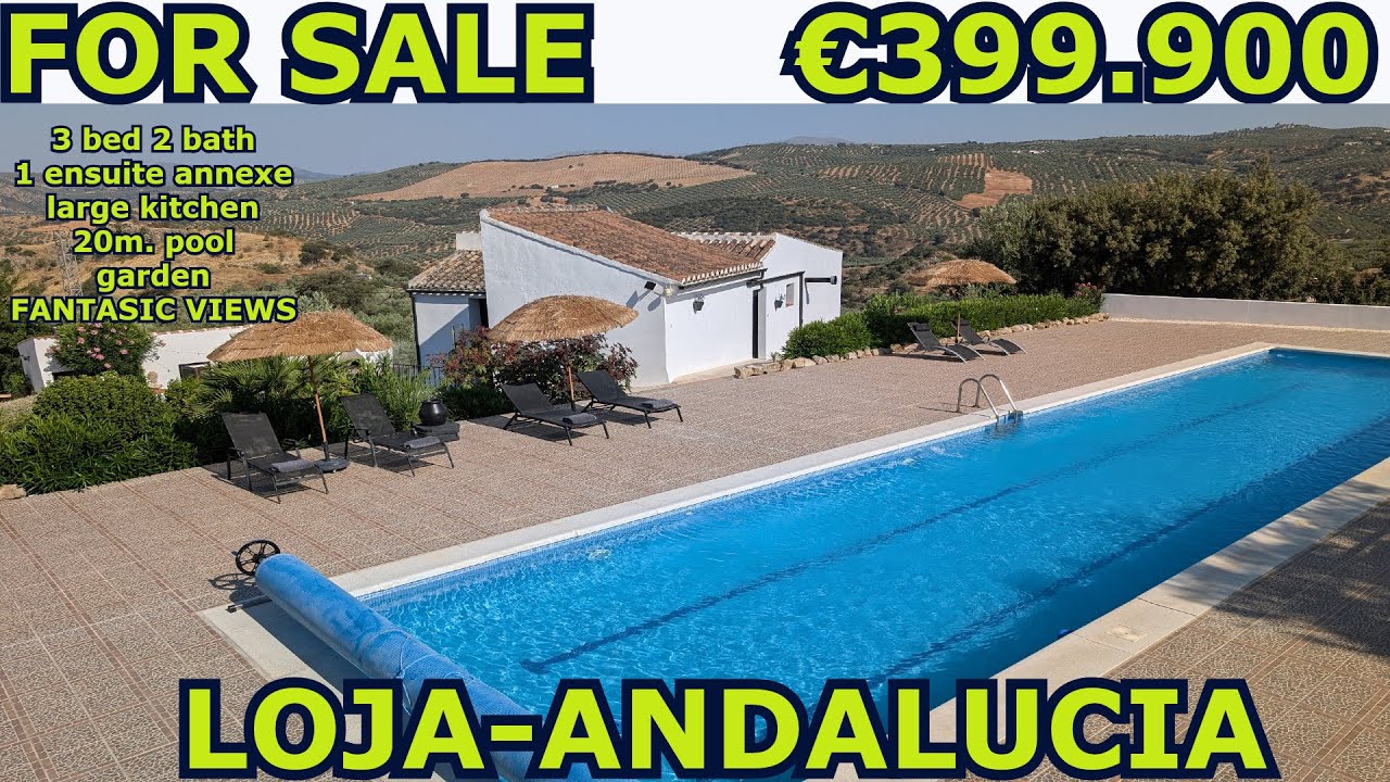 RESERVADA- Beautiful COUNTRY HOUSE with 20m POOL and spectacular views FOR SALE in Loja, Andalucia