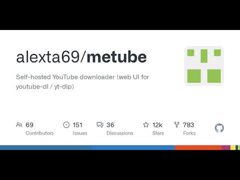 GitHub alexta69/metube Self-hosted YouTube downloader web UI for youtube-dl yt-dlp