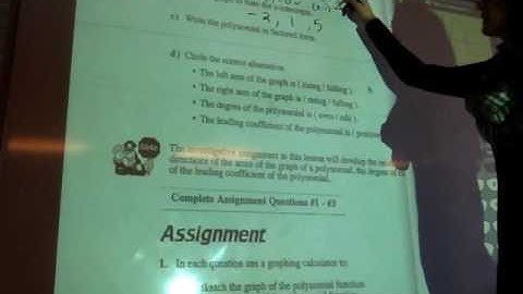 Unit 4 - Lesson 7 - Investigating the Graphs of Polynomial Functions