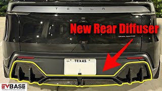 My Tesla Gets a Rear Diffuser! Unboxing, Installation, and Review (EVBase)