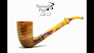 Video: Olive wood pipe Paronelli bent freehand handmade
