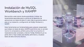 Instalación de MySQL Workbench y XAMPP paso a paso (Guía completa)