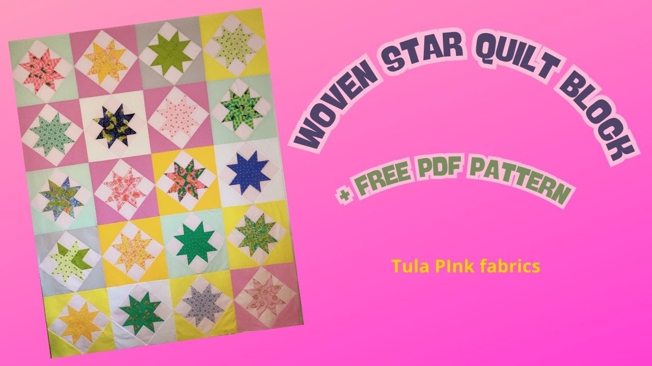 Easy Jelly Roll Woven Star Quilt  + Free PDF