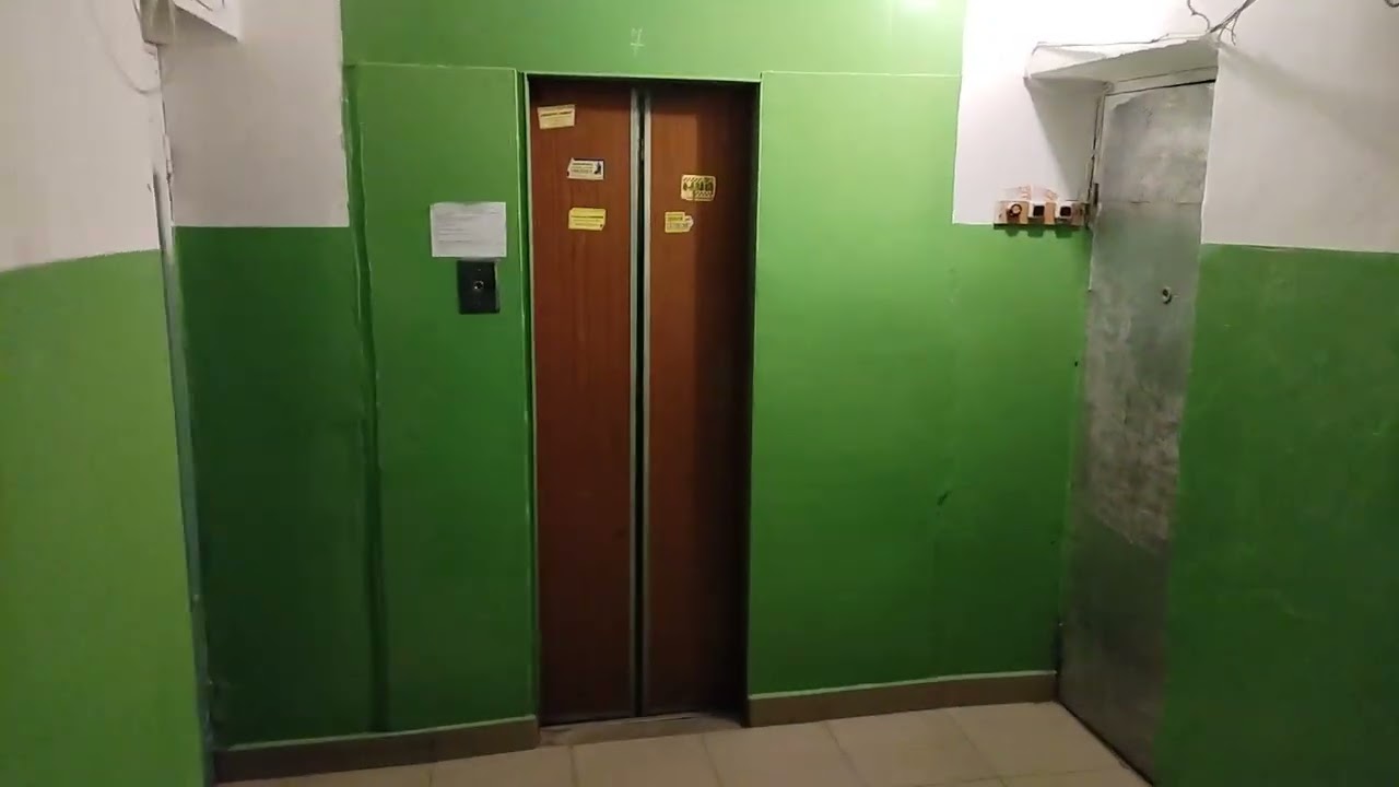 ⚡Самый резкий привод! Лифт СамЛЗ-(1975 г) 320 кг, 0,71 м/с (@ г. Ульяновск, Хрустальная, 28, под-2)