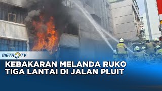 Kebakaran Ruko 3 Lantai Gudang Aksesoris HP, Diduga Akibat Konsleting Listrik