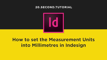 Change metrics into Millimetres in Indesign | Adobe InDesign Tutorial #1