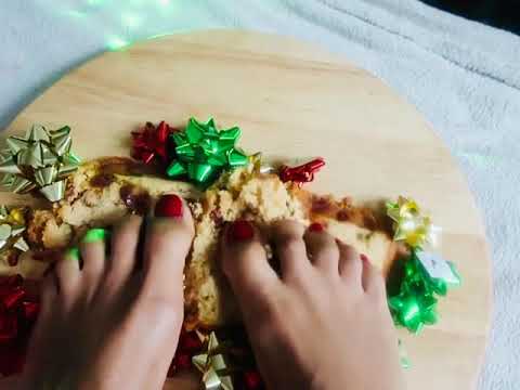 Squishing Cake With Feet